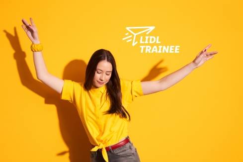 Kolaż osób pracujących na różnych stanowiskach w Lidl.