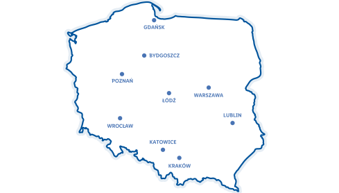 Biura Ekspansji Lidl Polska Mapa