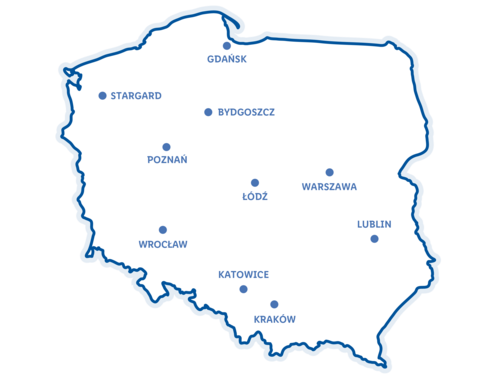 Biura Ekspansji Lidl Polska Mapa