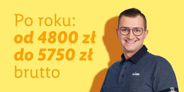 Wynagrodzenie na stanowisku Pracownik Sklepu. Po roku: od 4800 zł do 5750 zł brutto.